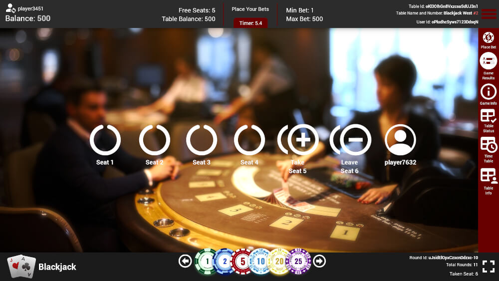 Blackjack Gambling Theme: Red and Shades of Gray